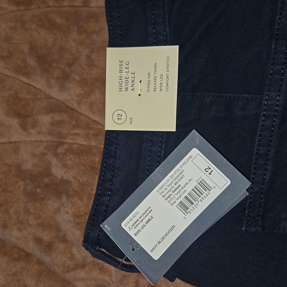Target Navy Blue High-Rise Wide-Leg Jeans - Picture 2 of 5